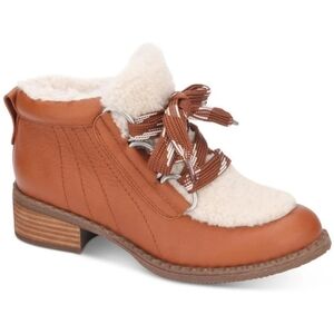 Gentle Souls By Kenneth Cole Best Stitch Leather Shearling Shooties Size 11M